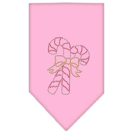 UNCONDITIONAL LOVE Candy Canes Rhinestone Bandana Light Pink Small UN813607